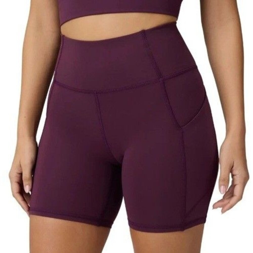 Fabletics Women's Oasis Pureluxe Bike Short Dark Red XL NWT